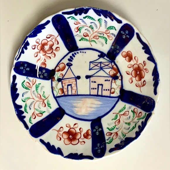 Early 1800s Vintage Gaudy Welsh Village Pattern 281 A Plate - Picture 12 of 15